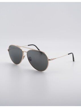 Tom Ford Dashel-02 FT0996 28A Sunglasses Gold Aviator Frame, Smoke Lenses